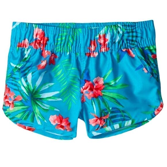 Kanu Surf Girl’s Sandy Quick Dry UPF 50+ Blue Floral Boardshort Size 4 NWT - Picture 1 of 6